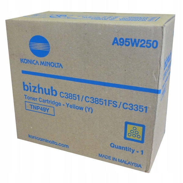 Toner TNP-49Y Yellow do Konica Minolta C3351 C3851