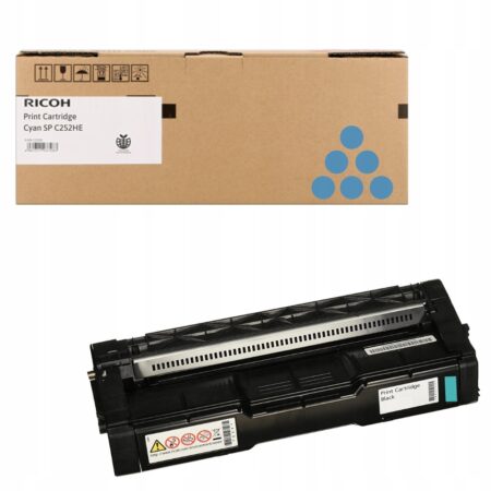Oryginalny toner SPC252HE 407717 Cyan do Ricoh Aficio SPC252DN SPC252SF