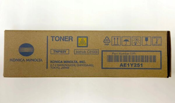 Oryginalny toner TNP-93Y (TNP93Y) AE1Y251 Konica Minolta bizhub C3100i