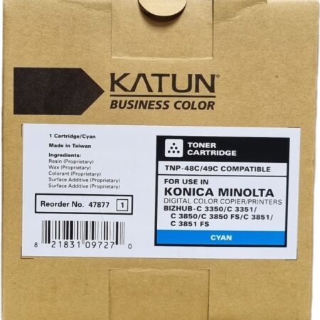Toner Katun TNP48C / TNP49C 47877 Konica minolta bizhub C3350 C3850 C3850FS
