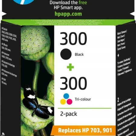 Oryginalny zestaw tuszy HP 300 CMYK CN637EE (CC643EE + CC640EE)