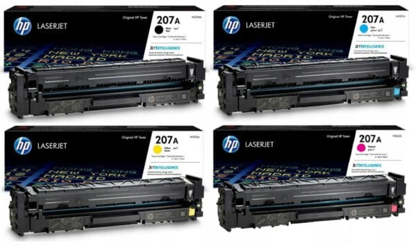 Zestaw oryginalnych tonerów HP 207A W2210A W2211A W2212A W2213A 4szt. CMYK