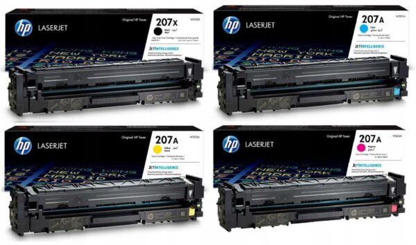 Zestaw oryginalnych tonerów HP 207X W2210X W2211A W2212A W2213A