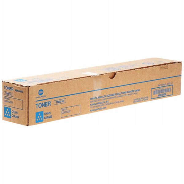 Toner TN-221C A8K3450 do KM BizHub C227 C287 21K