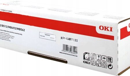 Oryginalny toner 45807111 do OKI B432 B512 MB492 MB562 12K