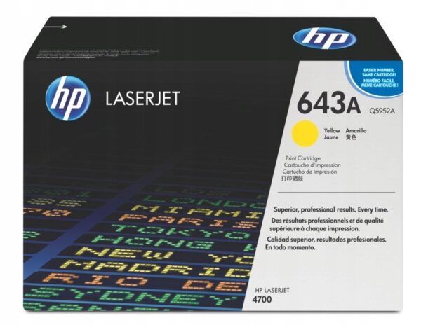 Oryginalny toner HP 643A Q5952A Yellow HP Color LaserJet 4700