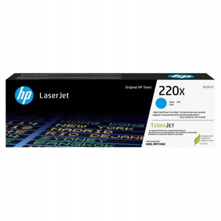 Oryginalny toner HP 220X W2201X CYAN HP Color LaserJet Pro 4201 4301 4303