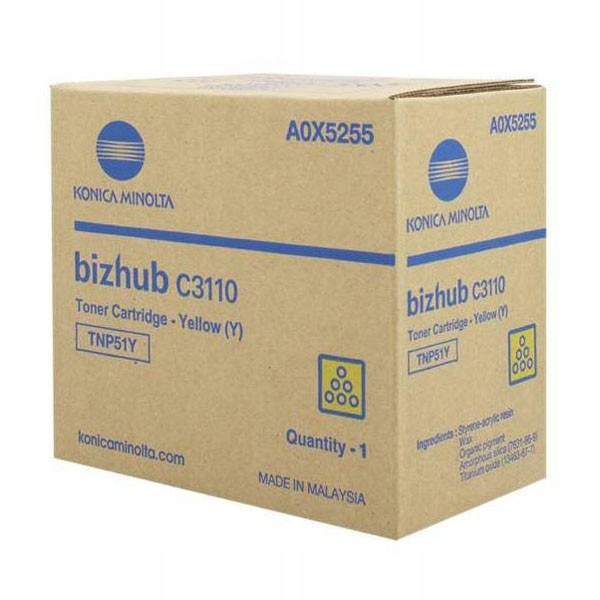 Toner Konica Minolta TNP-51Y A0X5255 YELLOW ORG.