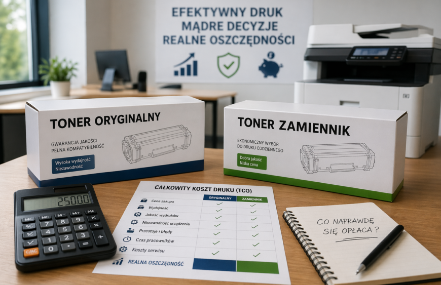 Toner oryginalny czy zamiennik – co naprawdę opłaca się firmie?
